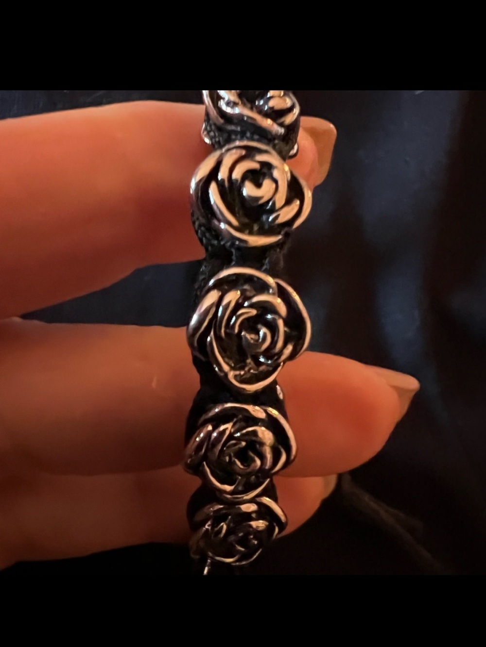 King Baby Studio Authentic!Silver with black rope,BNWT bracelet LOW PRICE Firm